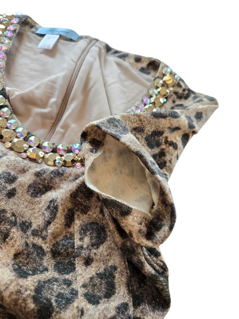 Blumarine♡レオパード柄♡オーロラストーンワンピース