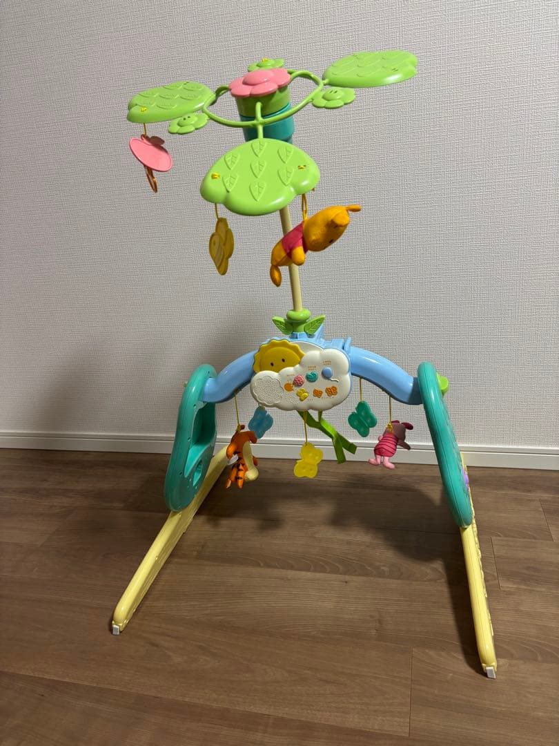 る様　【美品】　プーさん 6WAY ベビージム メリー　動作確認済み　電池付き