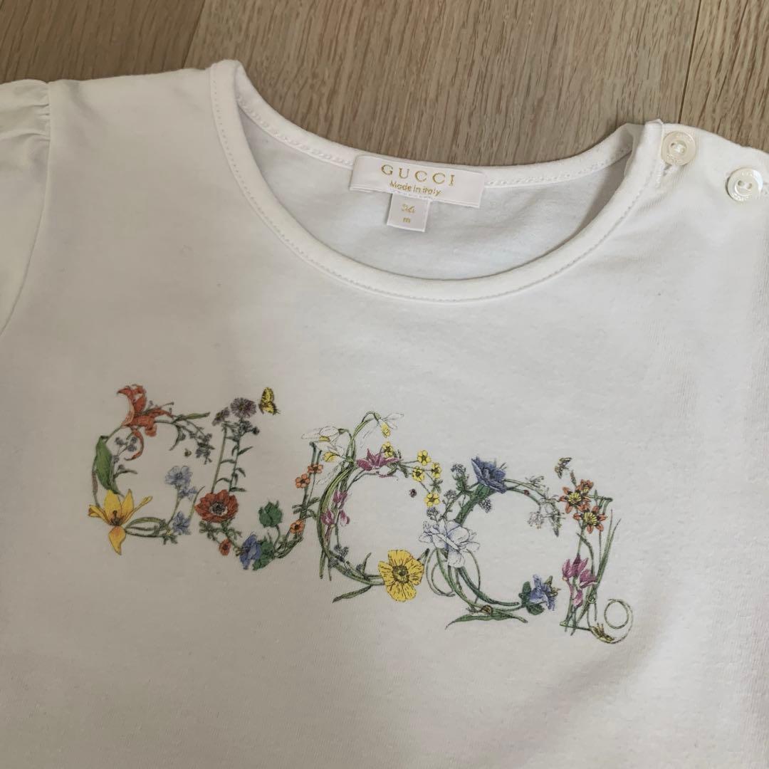 グッチ　GUCCI ロゴ キッズ　ワンピース 3歳　95 半袖　女の子　ベビー