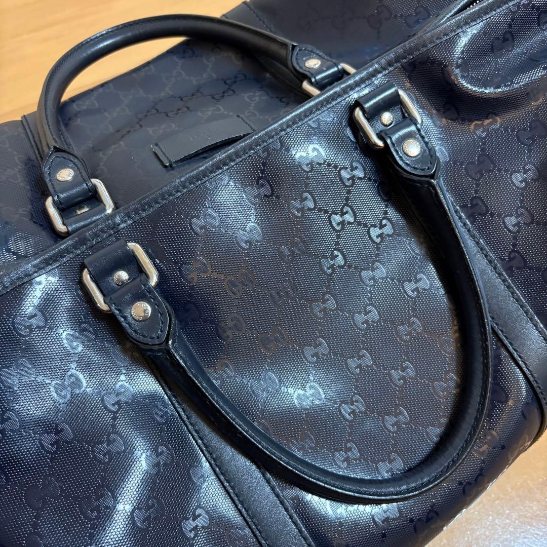 Gucci グッチ ボストンバッグ 旅行カバン ネイビー