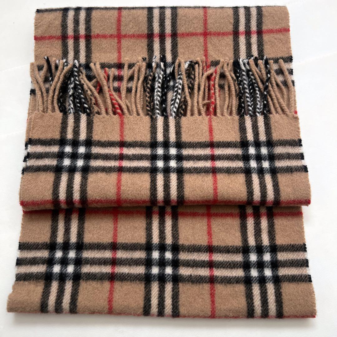 【美品】Burberrys マフラー　ノバチェック　ウール　イングランド製