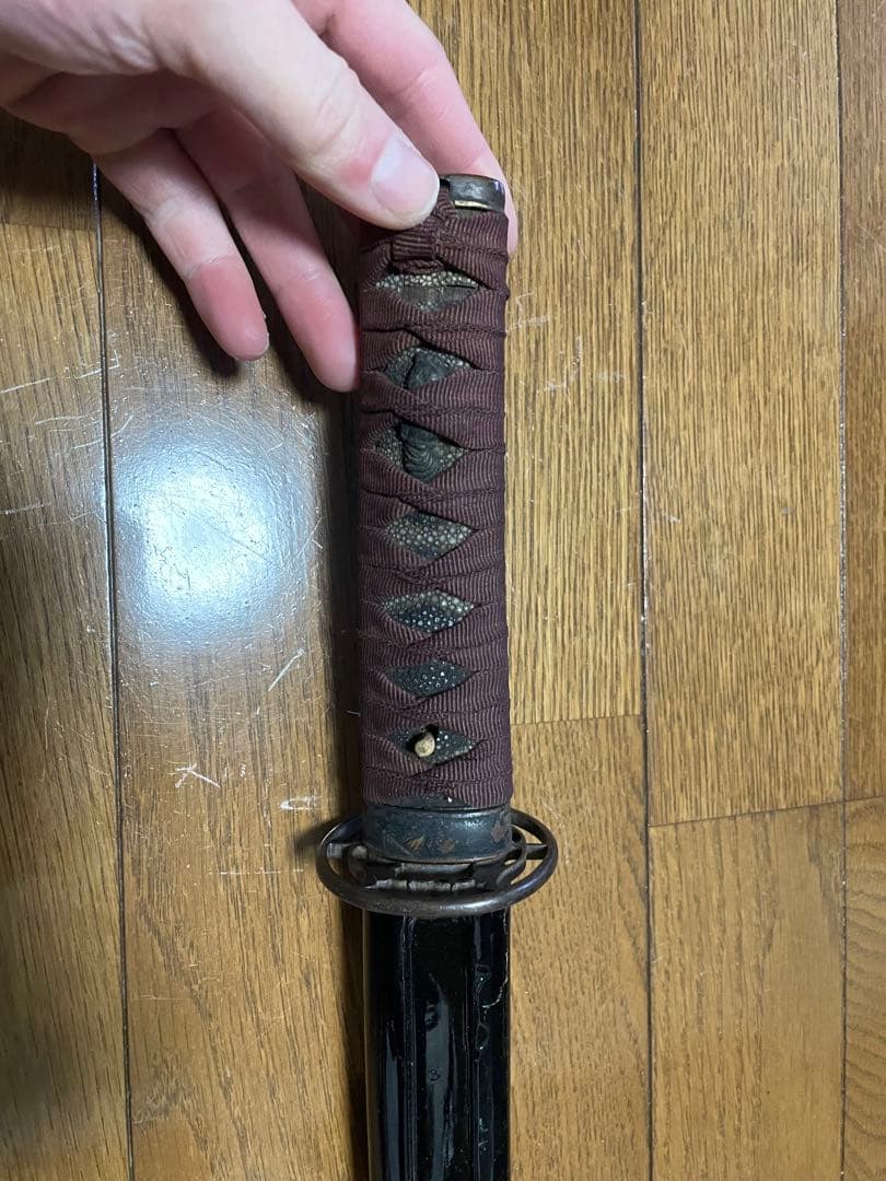 年代物　模造刀　アンティーク　鍔　刀　全長60cm 古小刀　脇差