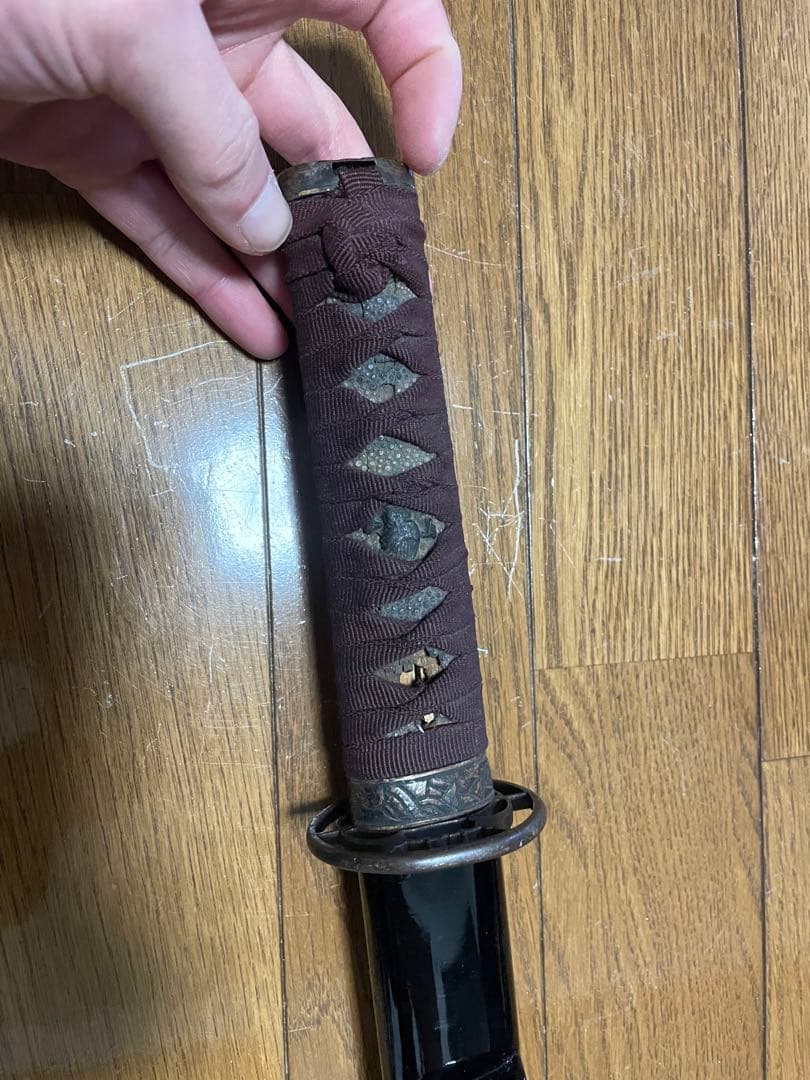 年代物　模造刀　アンティーク　鍔　刀　全長60cm 古小刀　脇差