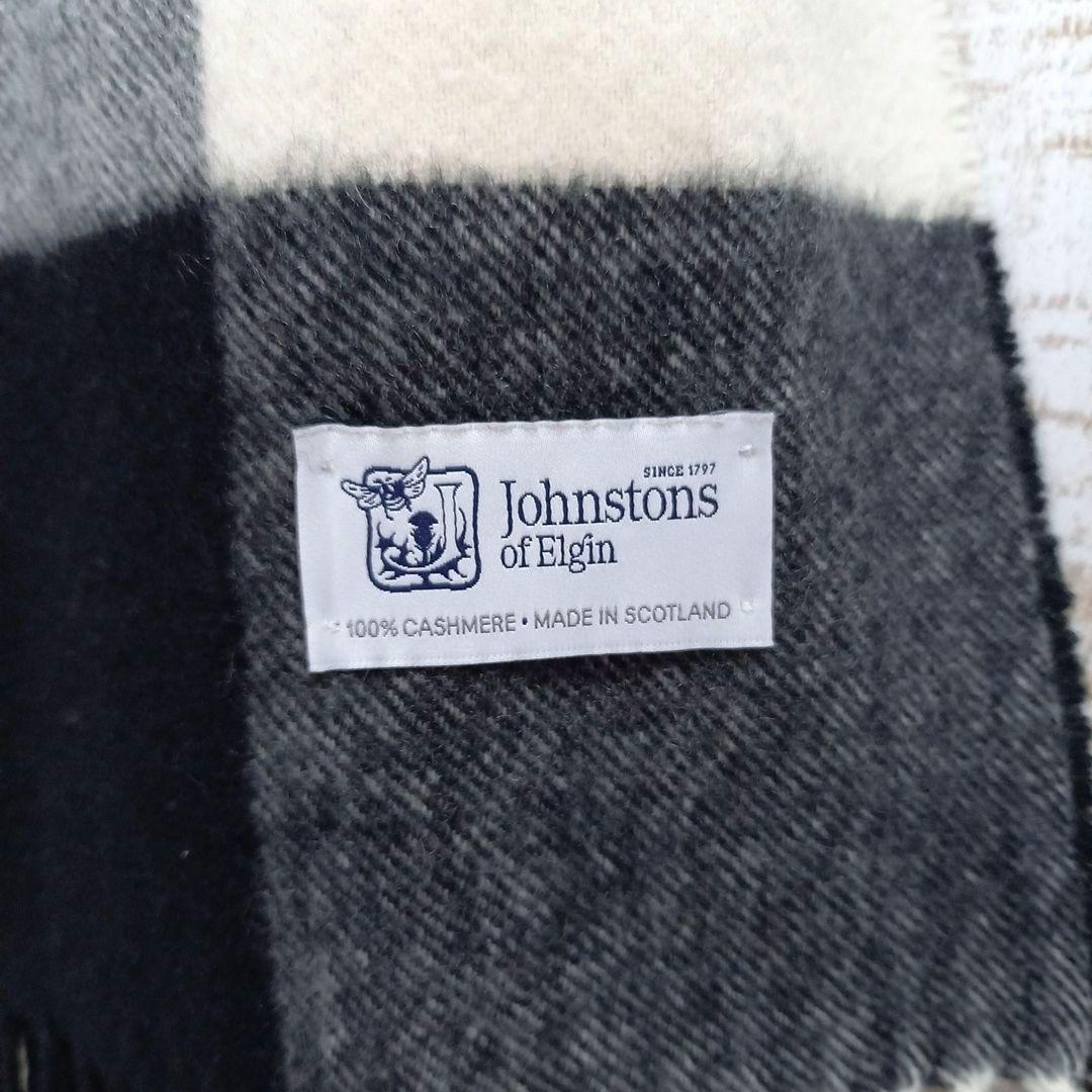 ☆美品 JOHNSTONS OF ELGIN カシミヤ 大判 ストール チェック