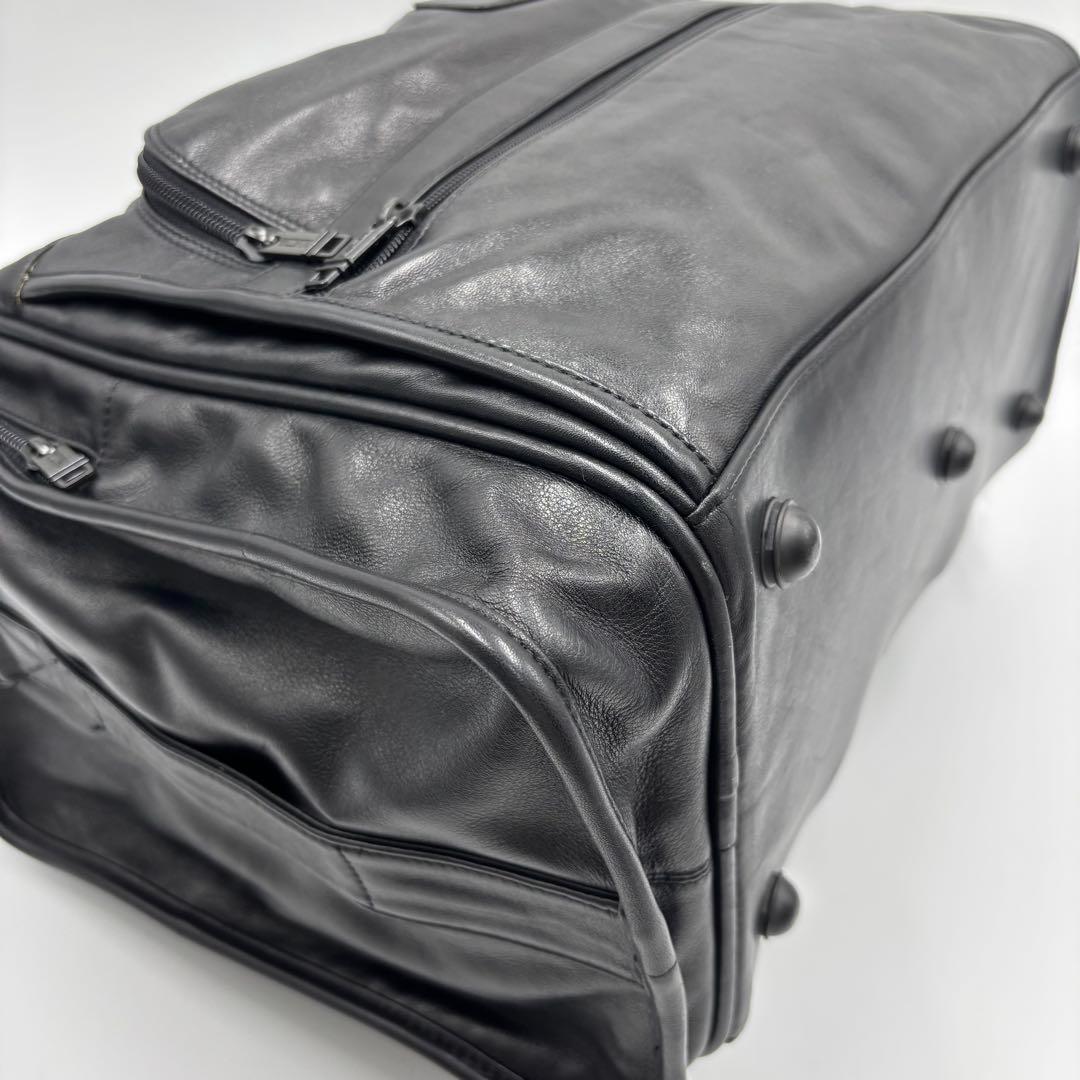 TUMI トゥミ 2way ボストンバッグ オールレザー ブラック 黒 大容量
