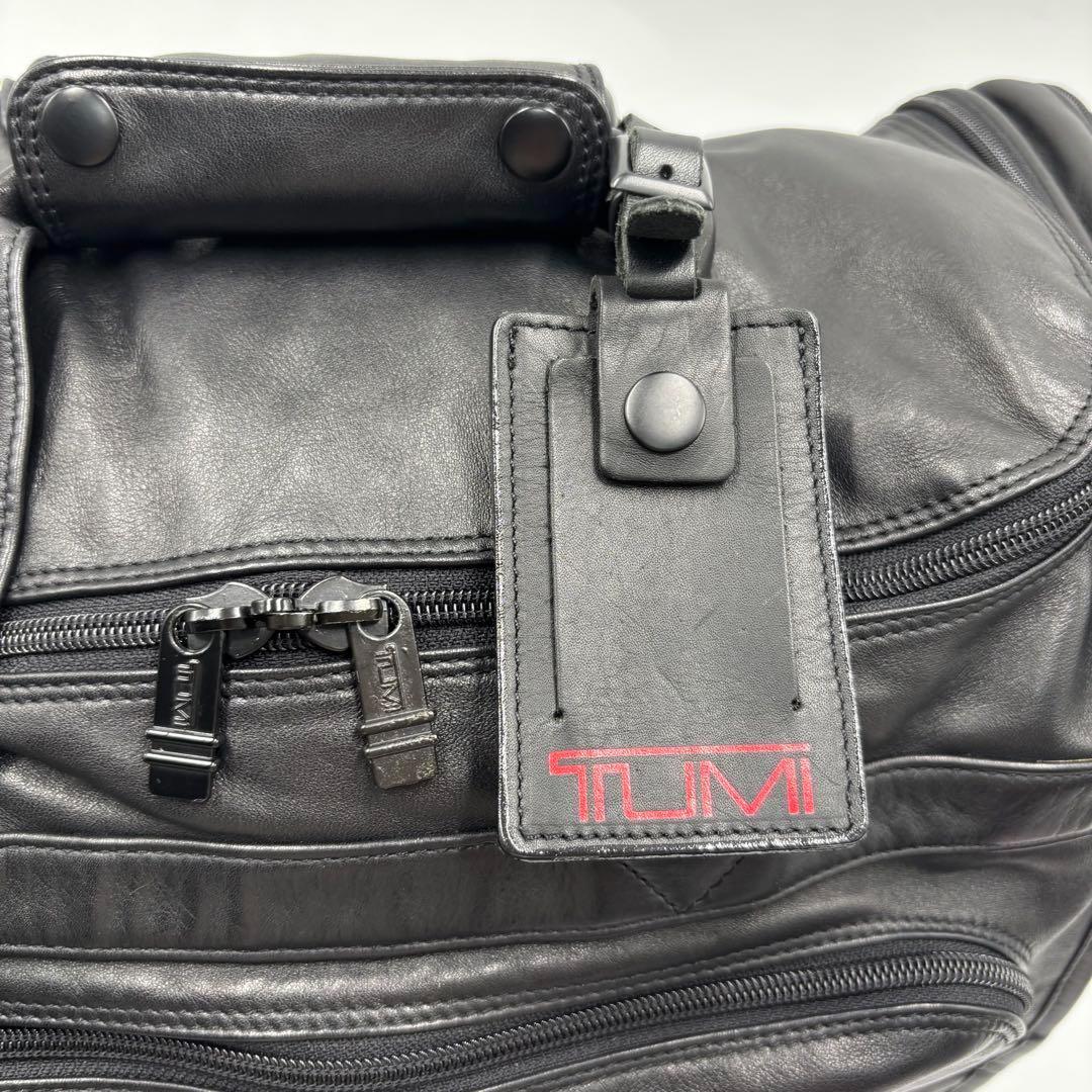 TUMI トゥミ 2way ボストンバッグ オールレザー ブラック 黒 大容量