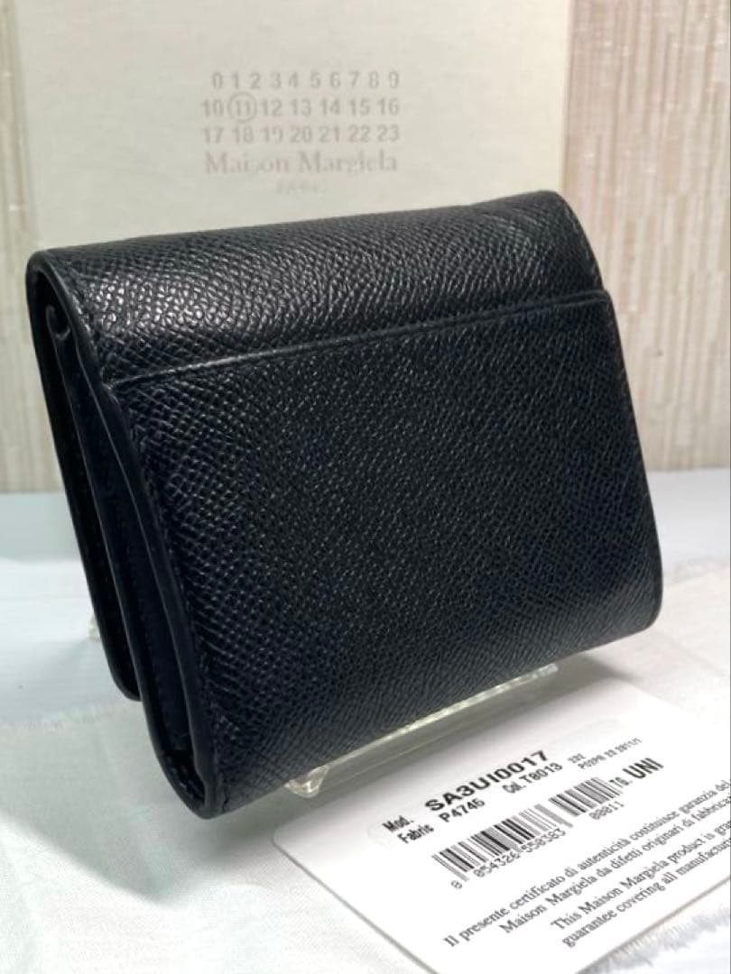 良品　メゾン　マルジェラ　4ステッチ　レザー　三つ折り財布　箱付き　RFID内蔵