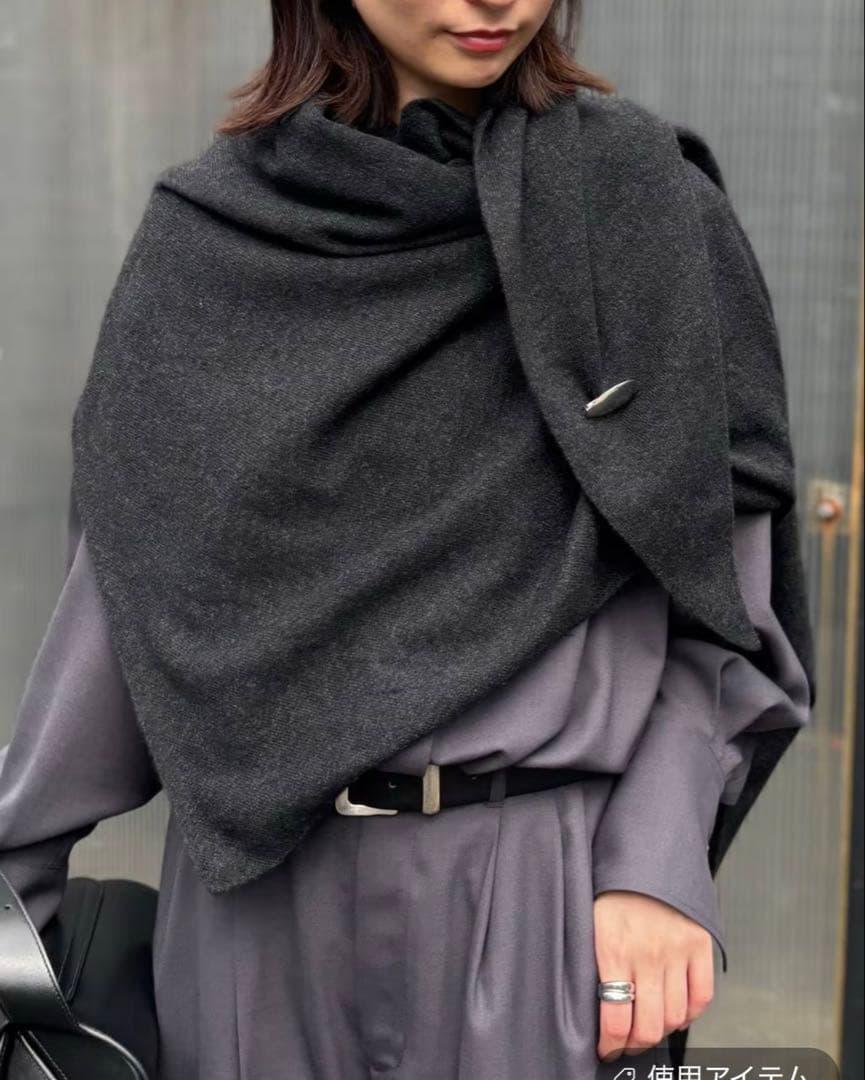 【美品】ASAUCE MELER Chaos別注 カシミヤトライアングルストール