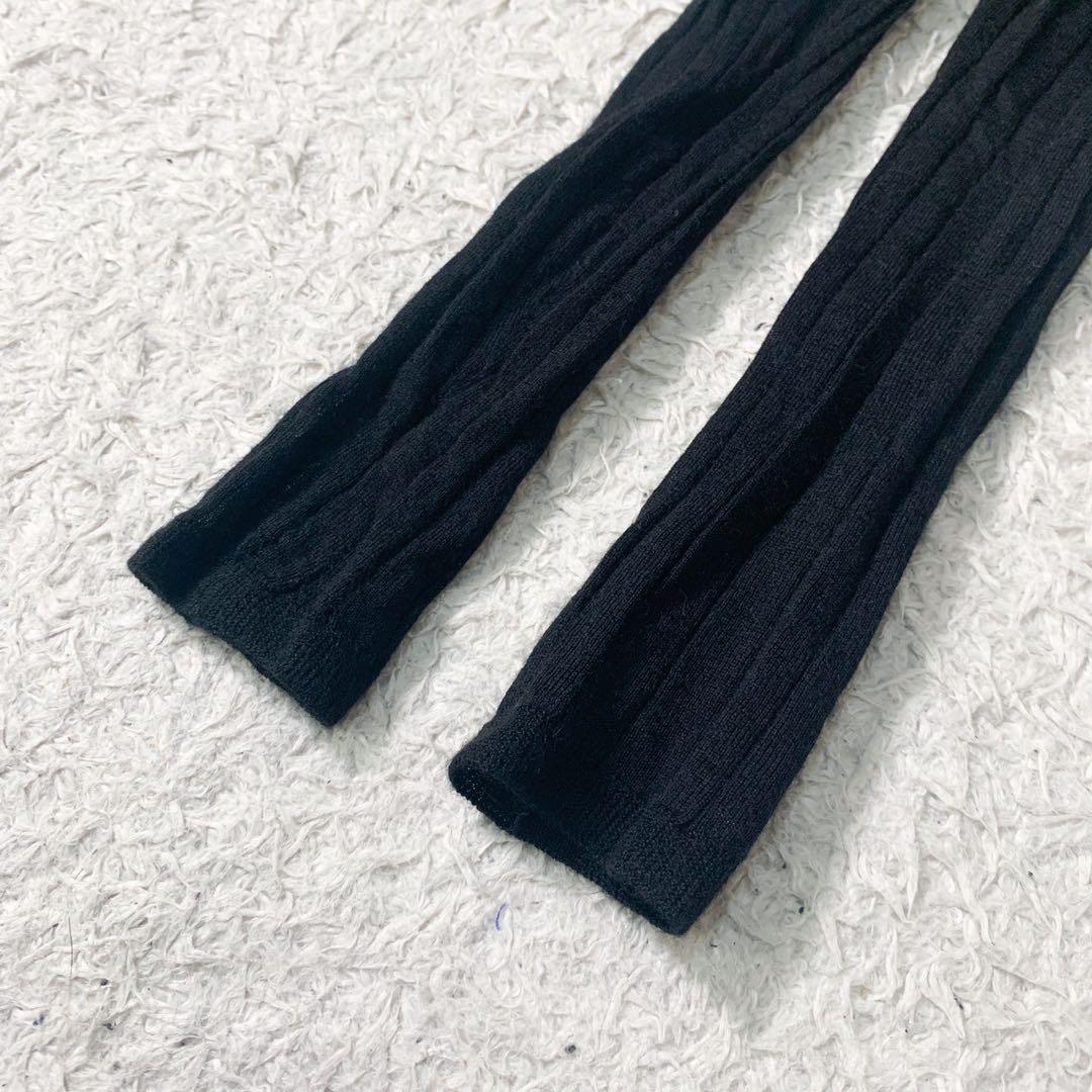 極美品 PRADA プラダ カシミヤ シルク カーディガン 黒 36