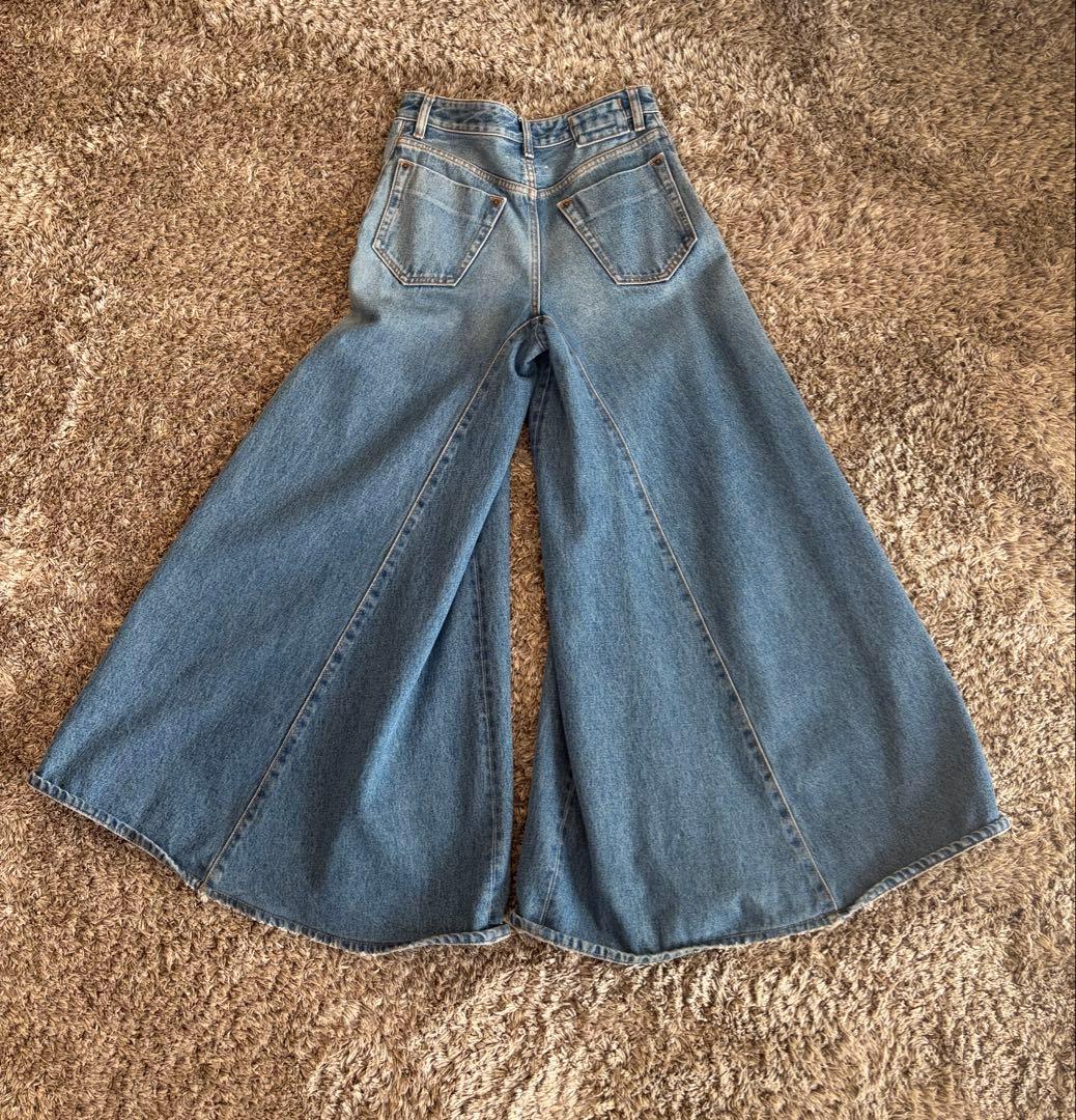 【モモコ】MM6 Maison Margiela デニムワイドパンツ 38