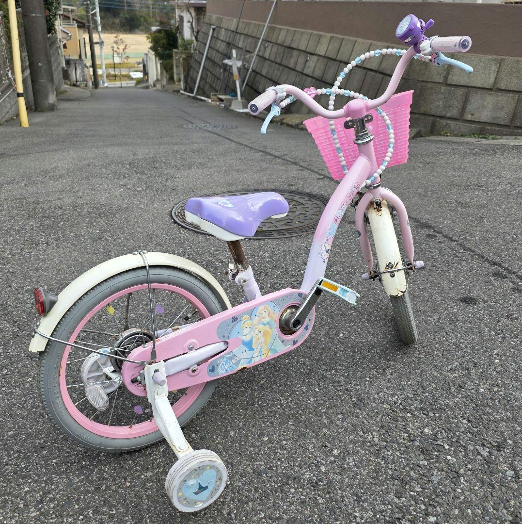 プリンセス　自転車　16インチ　ゆめラブ　補助輪付き