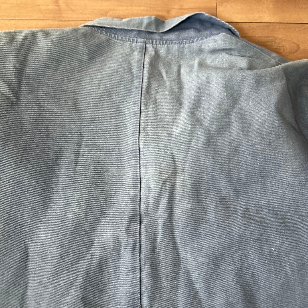 専用　ブルー コットンカバーオール　古着