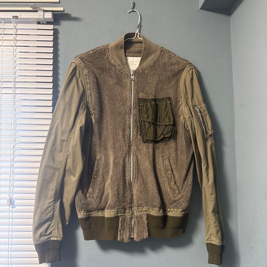 ジャケット・アウター Sacai SS15 Reconstructed Terrycloth MA-1