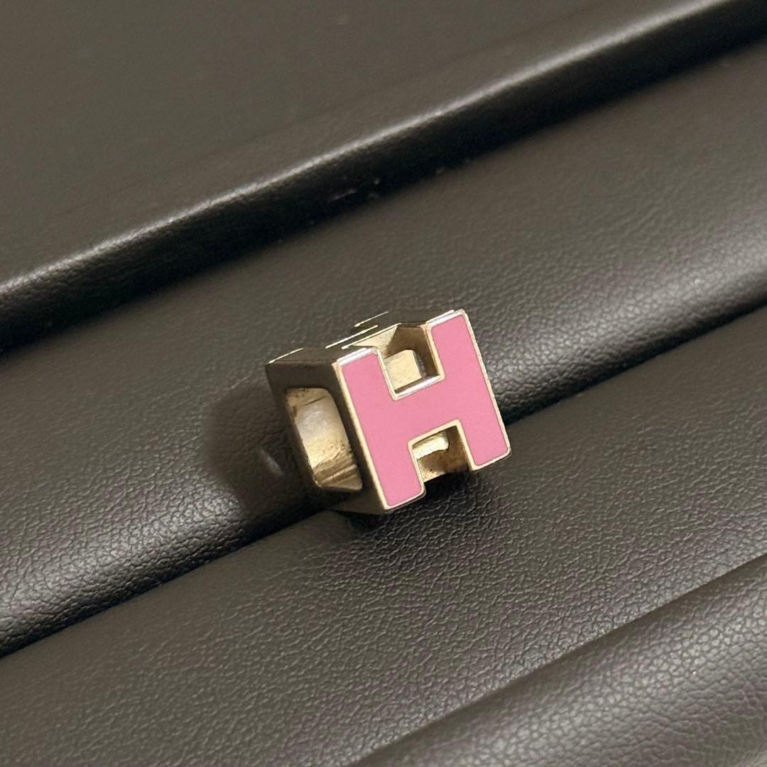 HERMES エルメス カージュドアッシュ Hキューブ ペンダント
