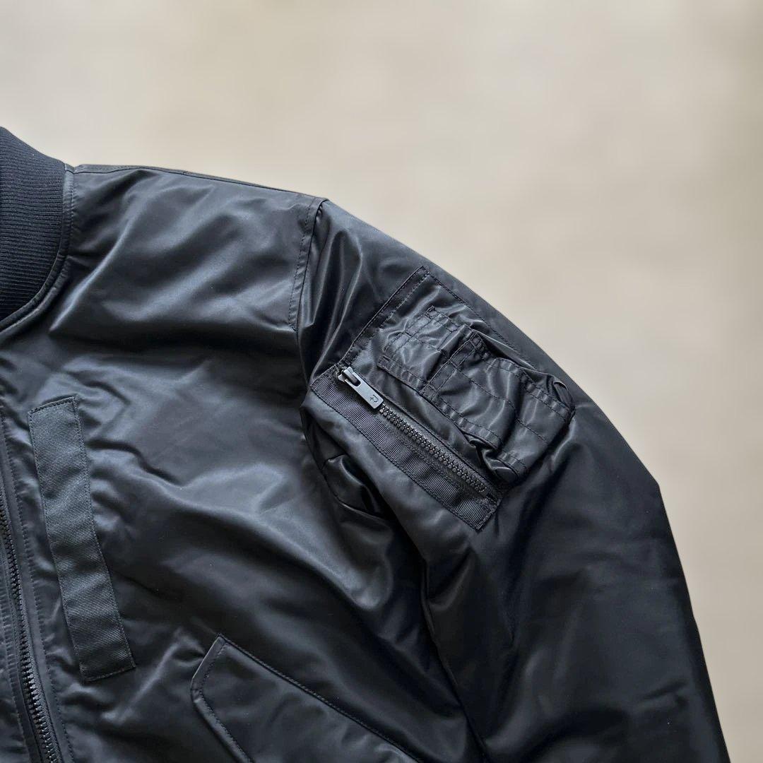 【美品】UNIQLO +J ハイブリッドダウンオーバーサイズMA-1 黒 M