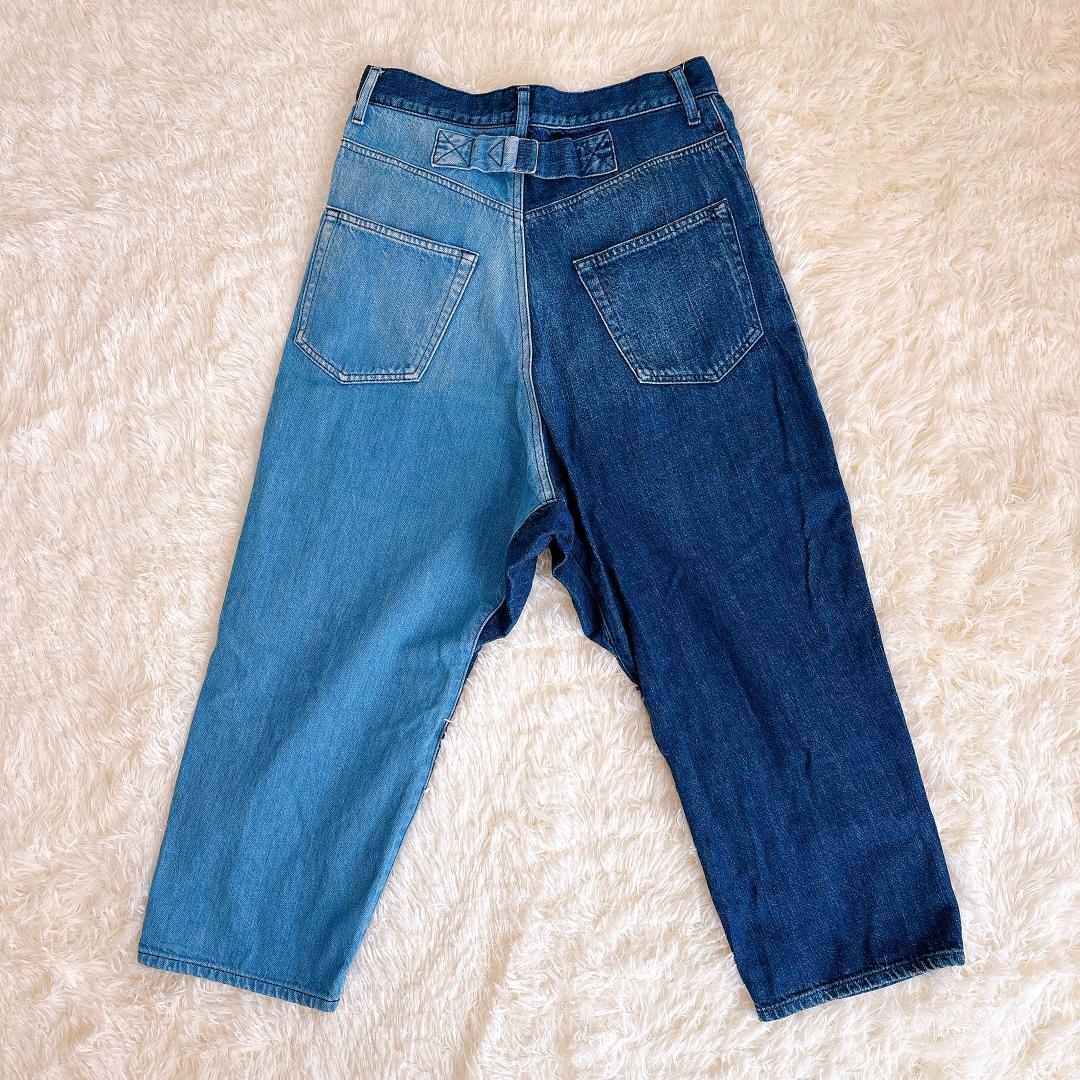【美品】Y's 切替 デニム ジーンズ アンクル丈 ヨウジヤマモト