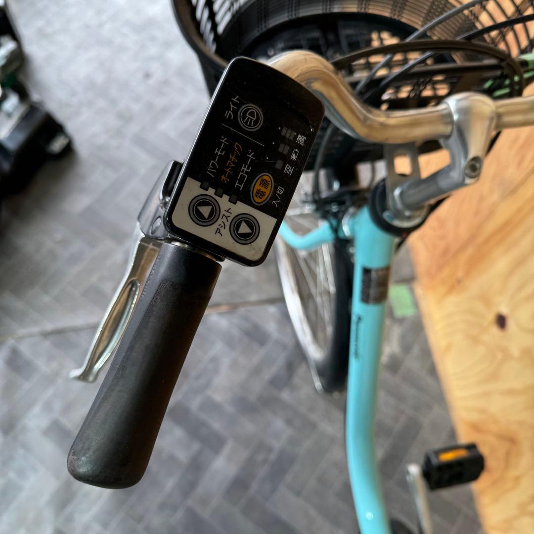 水色 電動アシスト自転車 シティタイプバッテリー12ah
