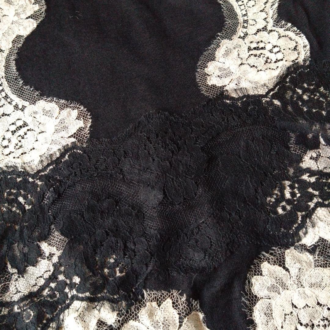 DOLCE&GABBANA　カシミヤ／シルク　アンサンブル　ブラック　レース