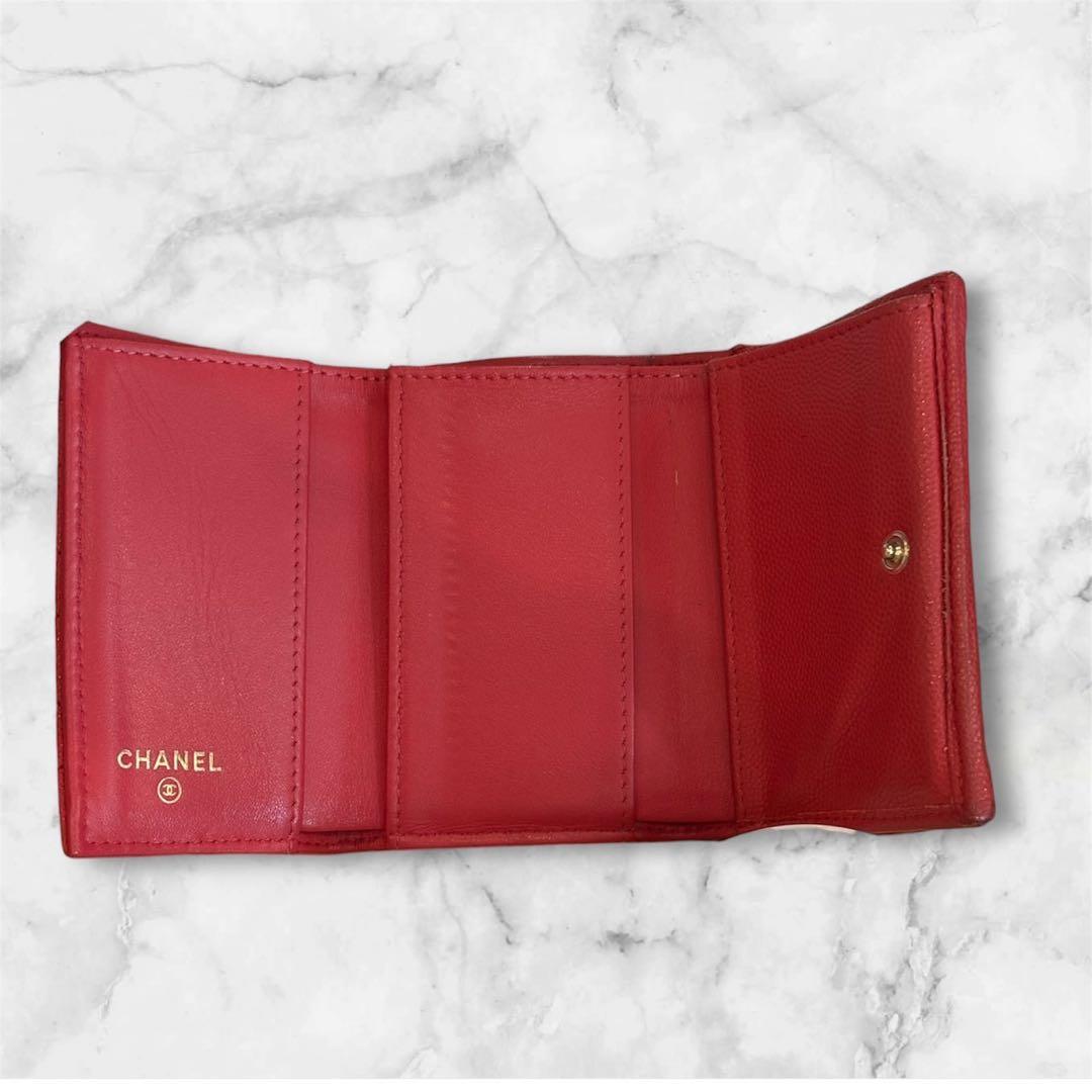 CHANEL マトラッセ三つ折り財布