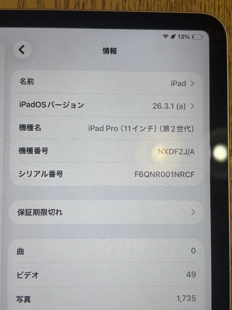 iPadPro 第2世代 11インチ 512GB