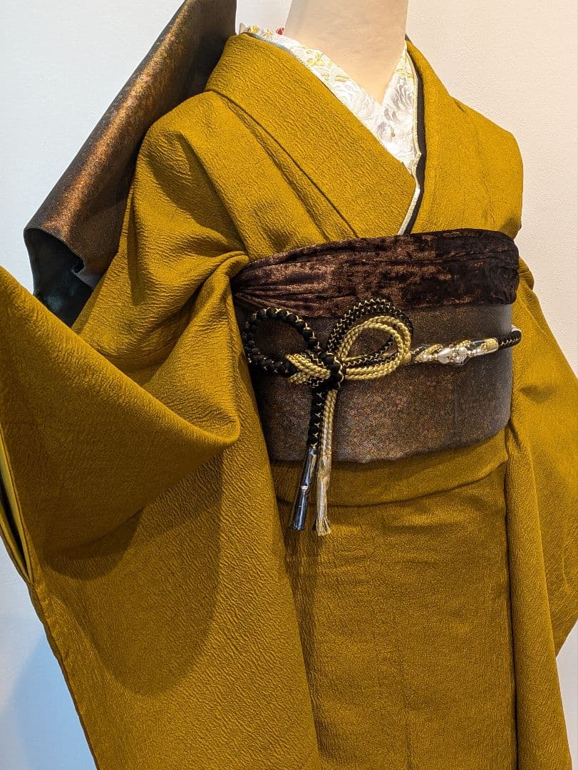 xxiv様 振袖フルセット 身丈168裄70 暈し染め 山吹色 成人式 逸品
