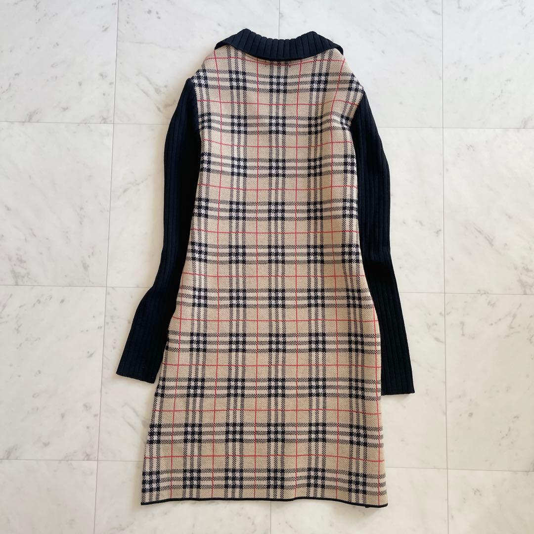 BURBERRY BLUE LABEL 切り替えニットスキッパーワンピース