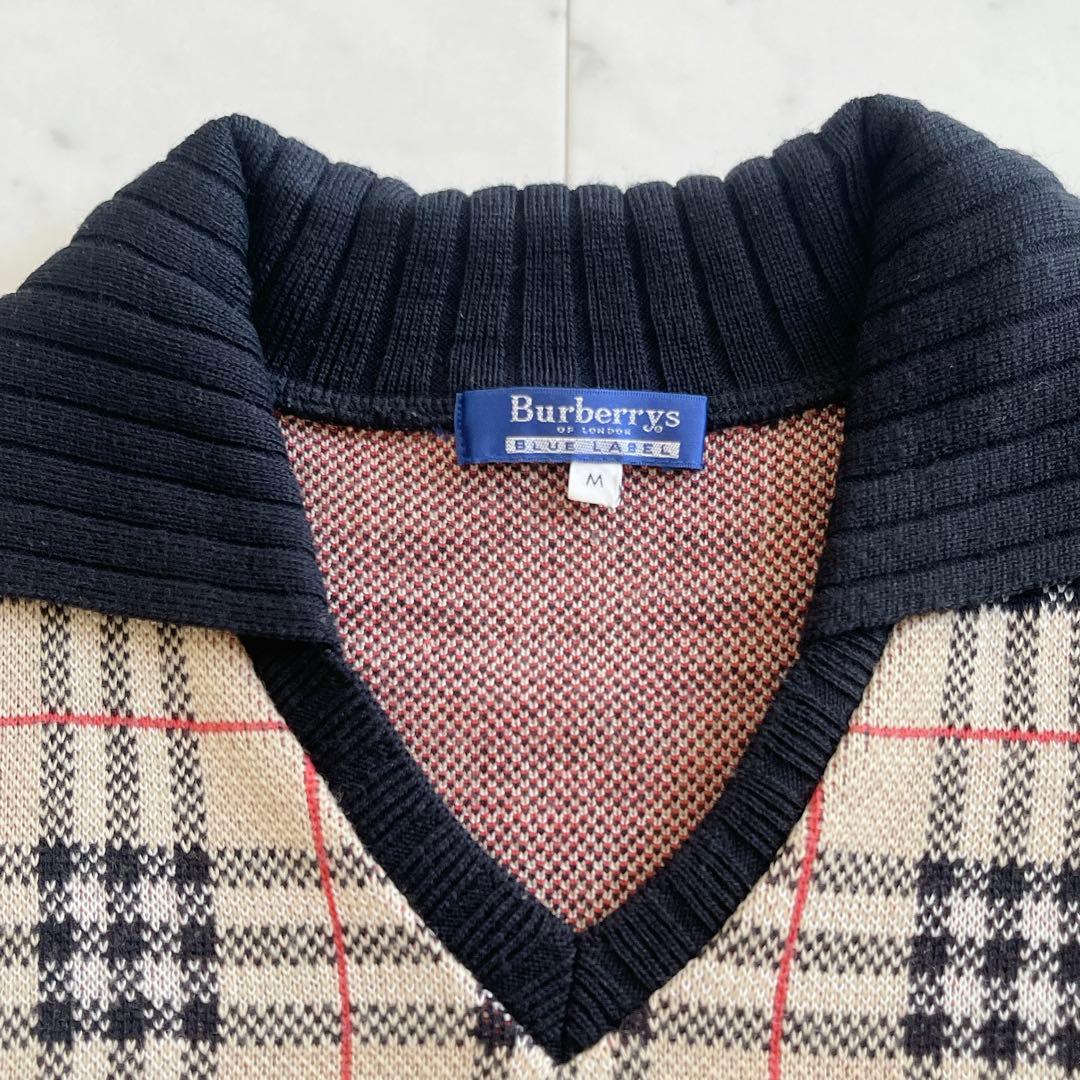 BURBERRY BLUE LABEL 切り替えニットスキッパーワンピース