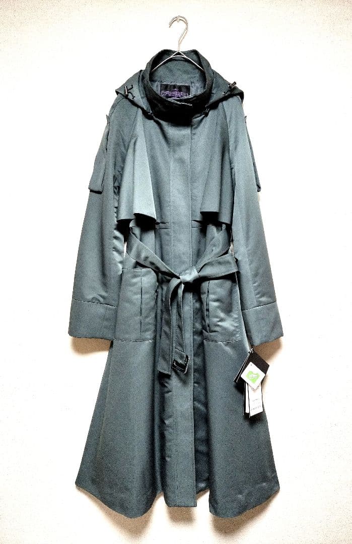 新品　RUIRUE BOUTIQUE　撥水加工フード付トレンチコート　LL