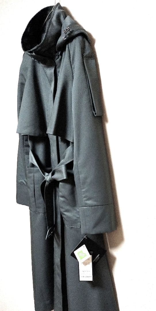 新品　RUIRUE BOUTIQUE　撥水加工フード付トレンチコート　LL
