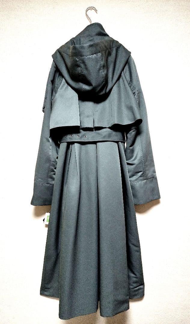 新品　RUIRUE BOUTIQUE　撥水加工フード付トレンチコート　LL