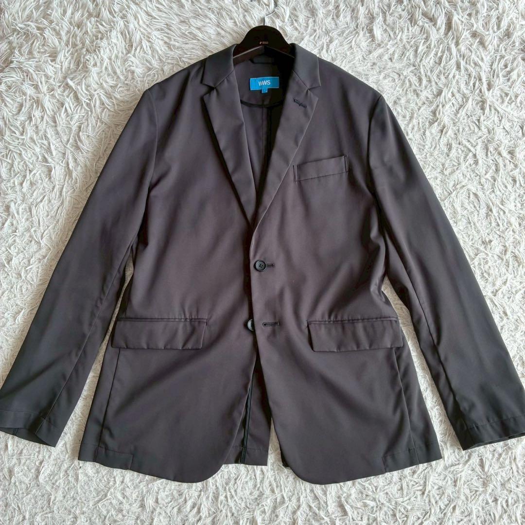 ◎極美品 WWS テーラードジャケット L チャコール 洗える メンズ