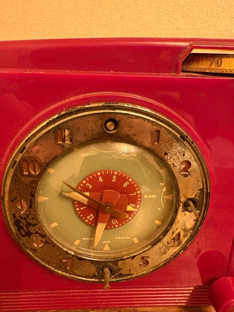 ビンテージ　ラジオ　GENERAL ELECTRIC 赤 USA アメリカ