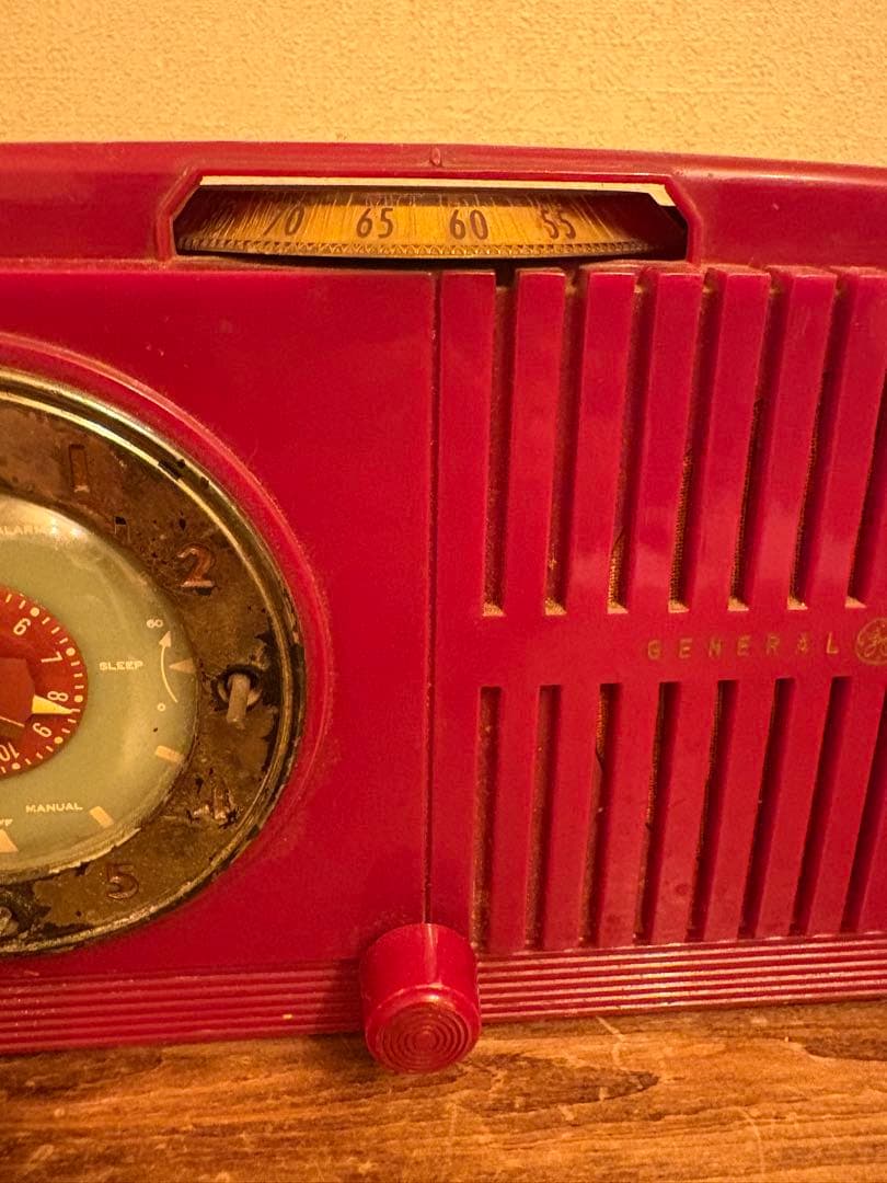 ビンテージ　ラジオ　GENERAL ELECTRIC 赤 USA アメリカ