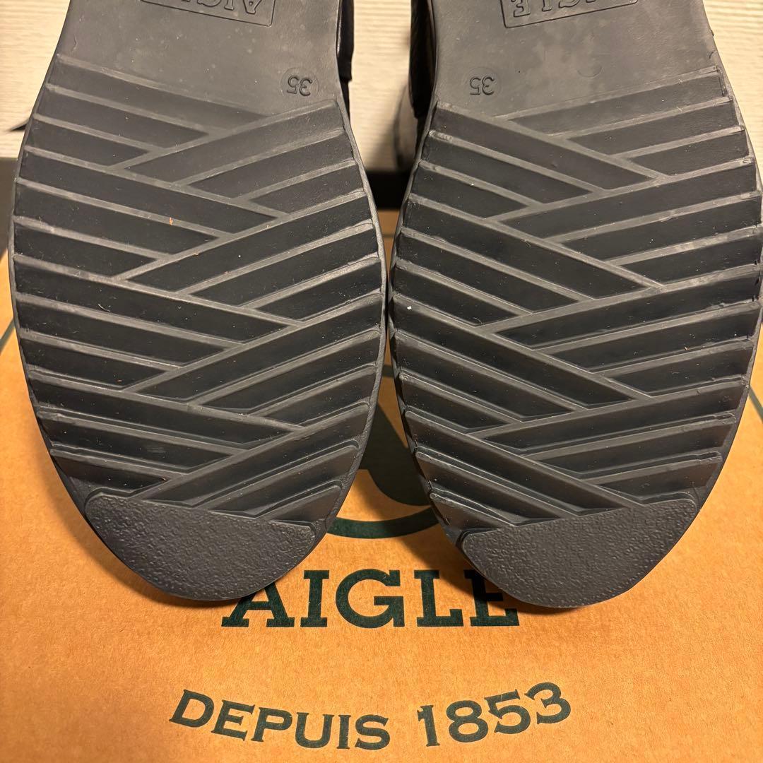 ✨AIGLE エーグルBISON JP レインブーツマリン35箱付きフランス製