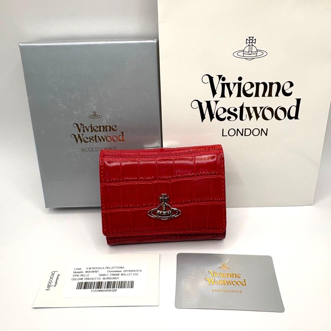 【新品未使用】Vivienne Westwood 財布 レッド 三つ折り財布