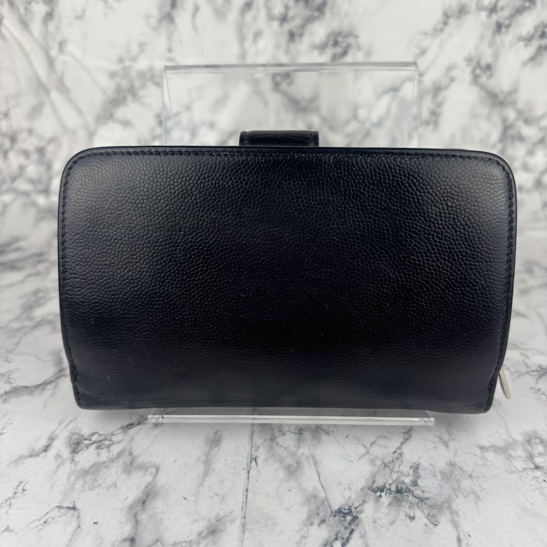 119 CHANEL キャビアスキン　セブルガ　二つ折り財布