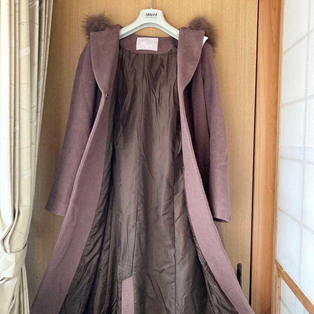 31 Sons de mode　美品　ファー付きフードコート　ブラウン