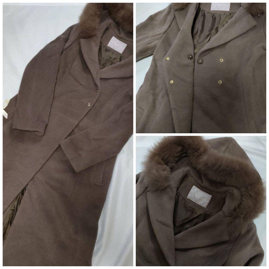 31 Sons de mode　美品　ファー付きフードコート　ブラウン