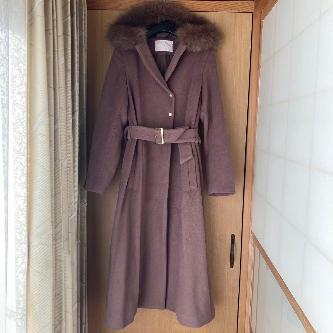 31 Sons de mode　美品　ファー付きフードコート　ブラウン