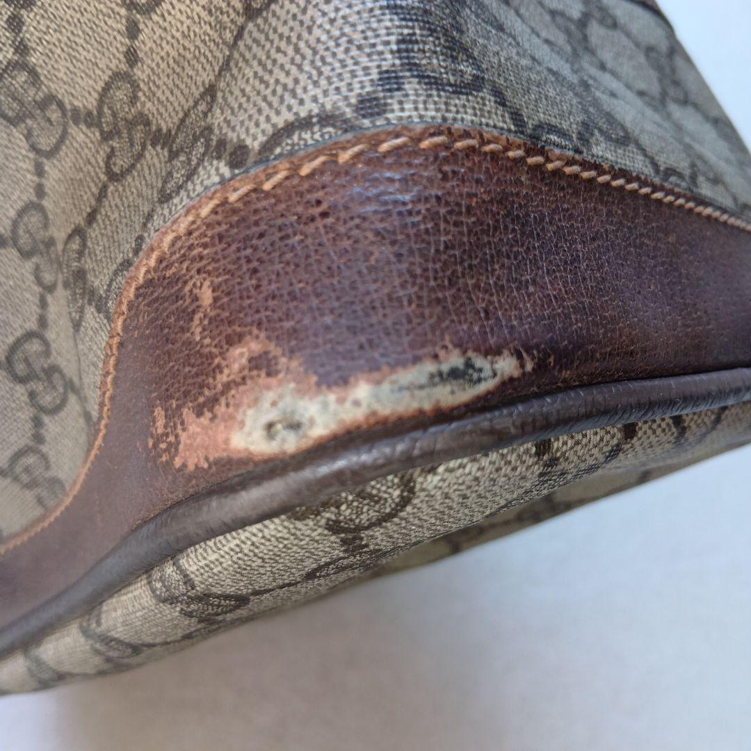 J*O様 GUCCIGGキャンバスシェリーライン レザーボストンバッグ