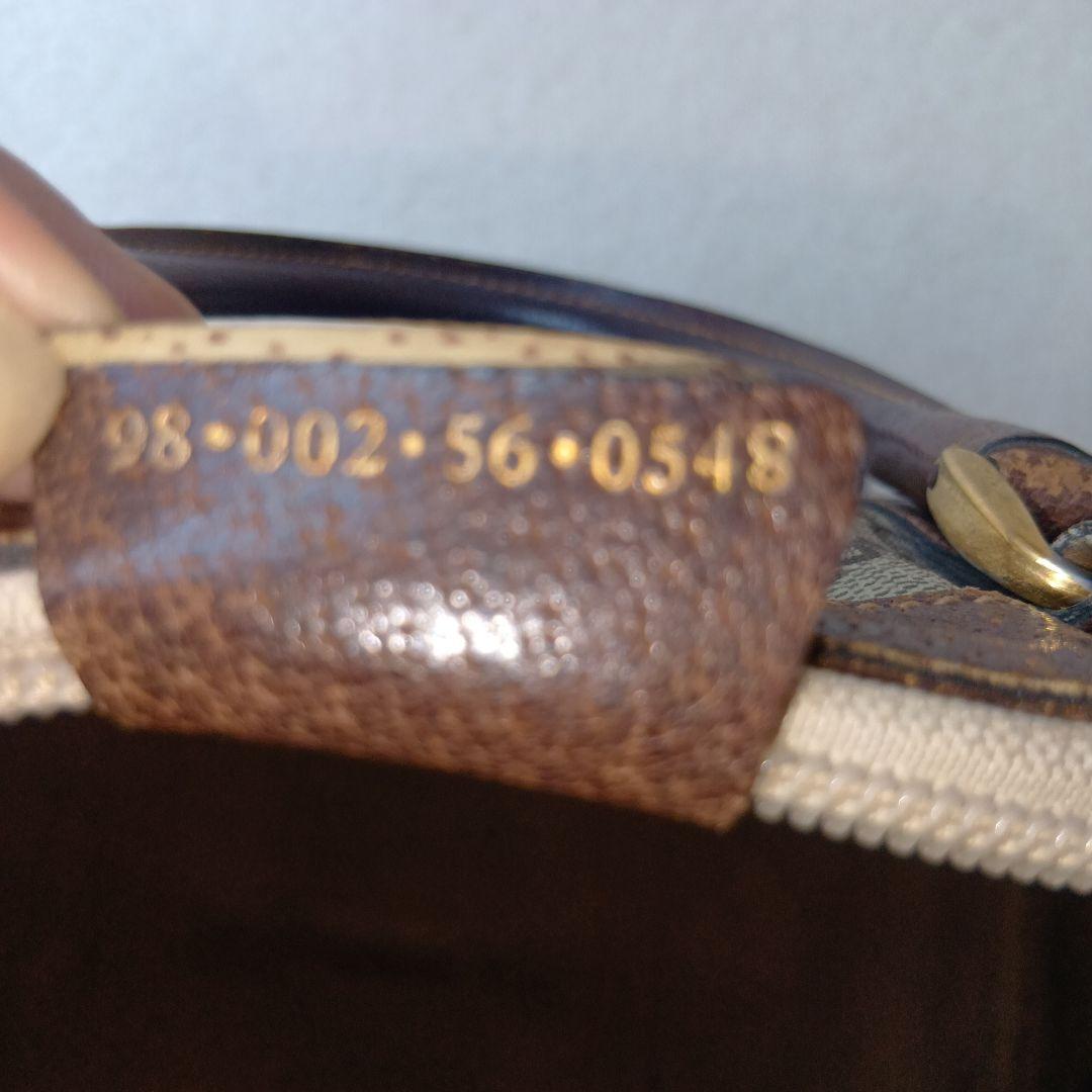 J*O様 GUCCIGGキャンバスシェリーライン レザーボストンバッグ