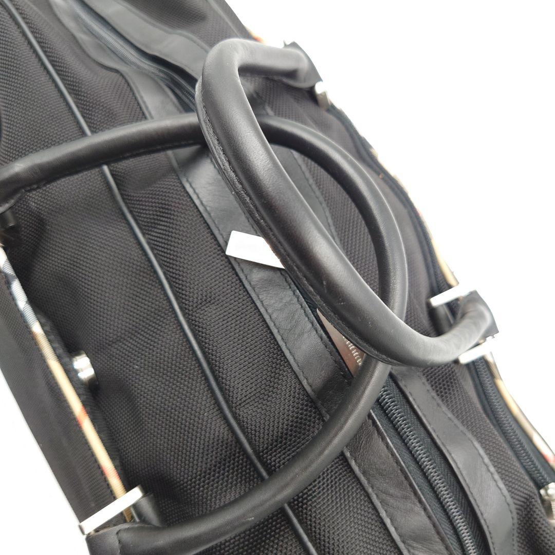 BURBERRY GOLF バーバリーゴルフ ボストンバッグ ノバチェック 黒