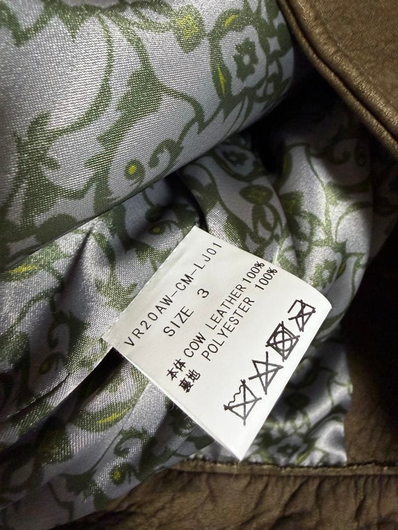 ジャケット・アウター Varde77NUBUCK LEATHER EMBROIDERED size3