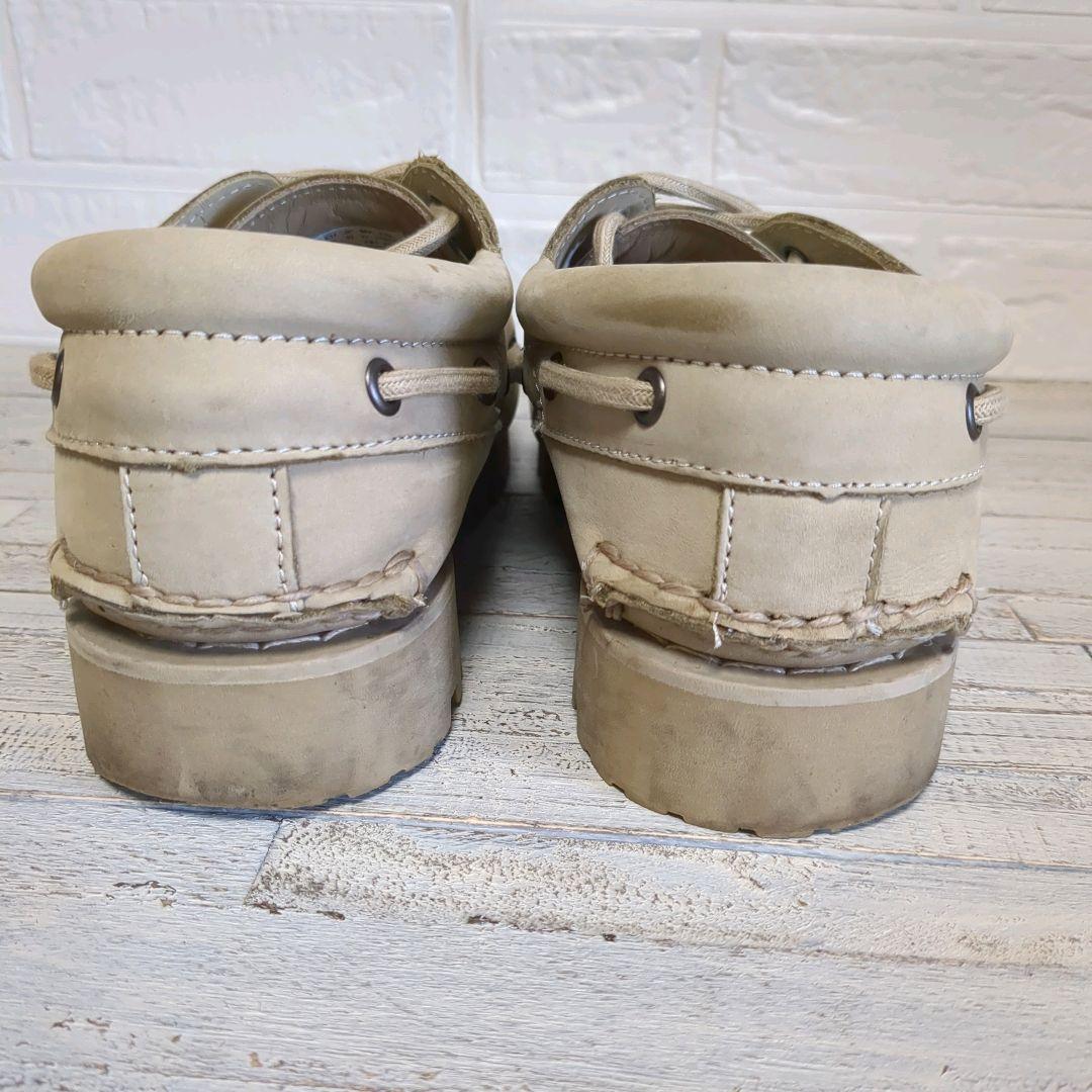★良品★ Timberland ベージュ デッキシューズ 27.5