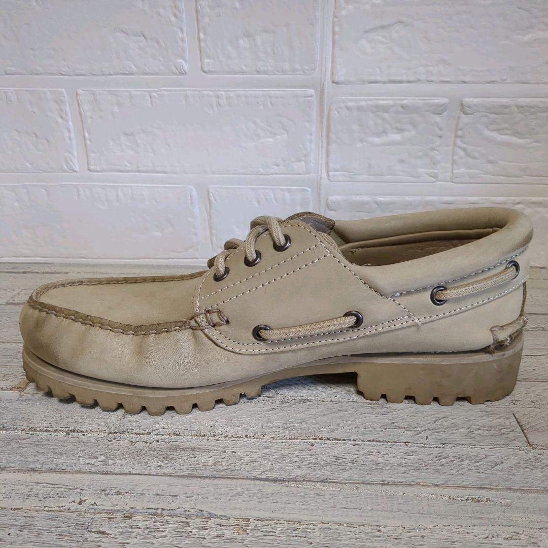 ★良品★ Timberland ベージュ デッキシューズ 27.5