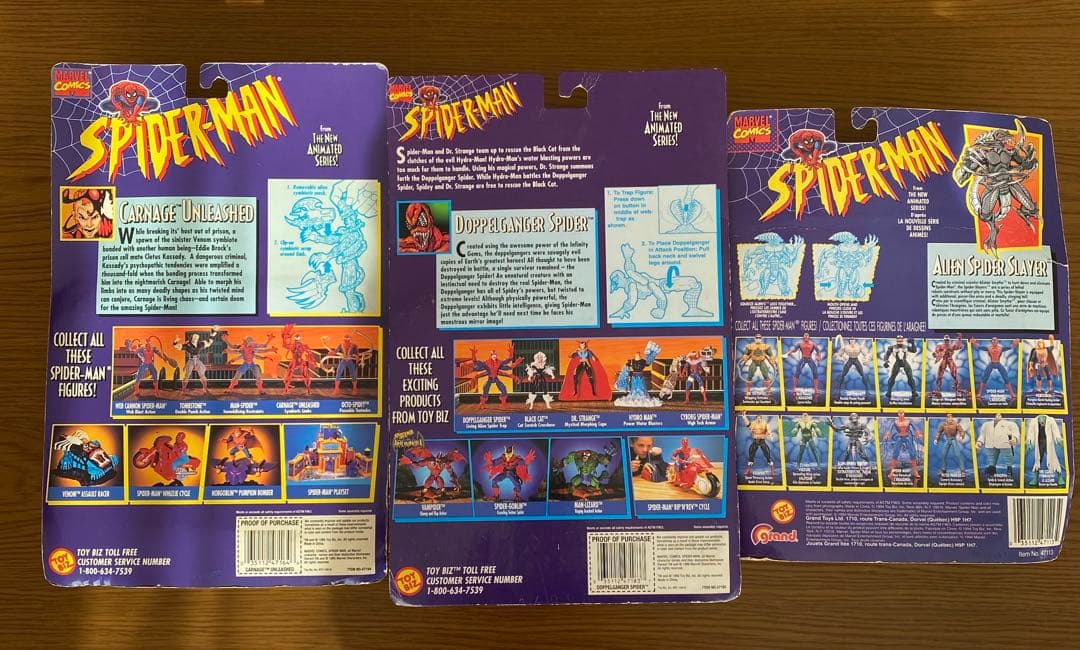 スパイダーマンドッペルゲンガカーネイジ TOYBIZエイリアンスパイダースレイヤ