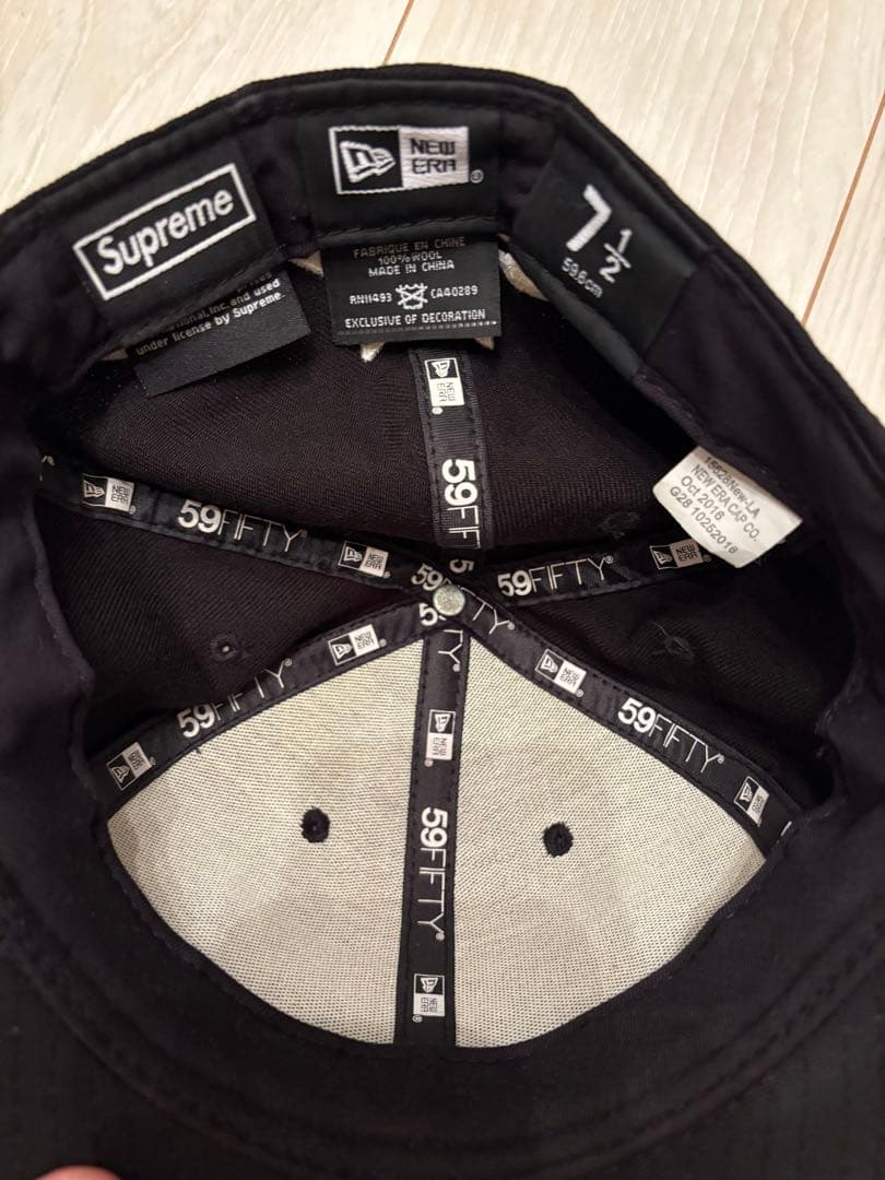 Supreme Playboy box logoボックスロゴ キャップ　ブラック