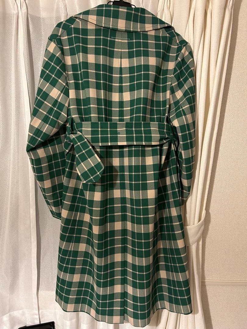 MM6 Maison Margiela グリーン　チェックコート　36