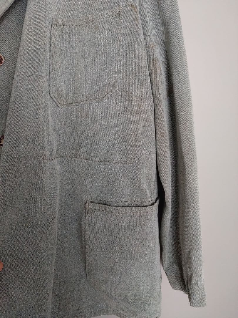 EURO 40s 50s グリーンシャンブレー ワークジャケット vintage
