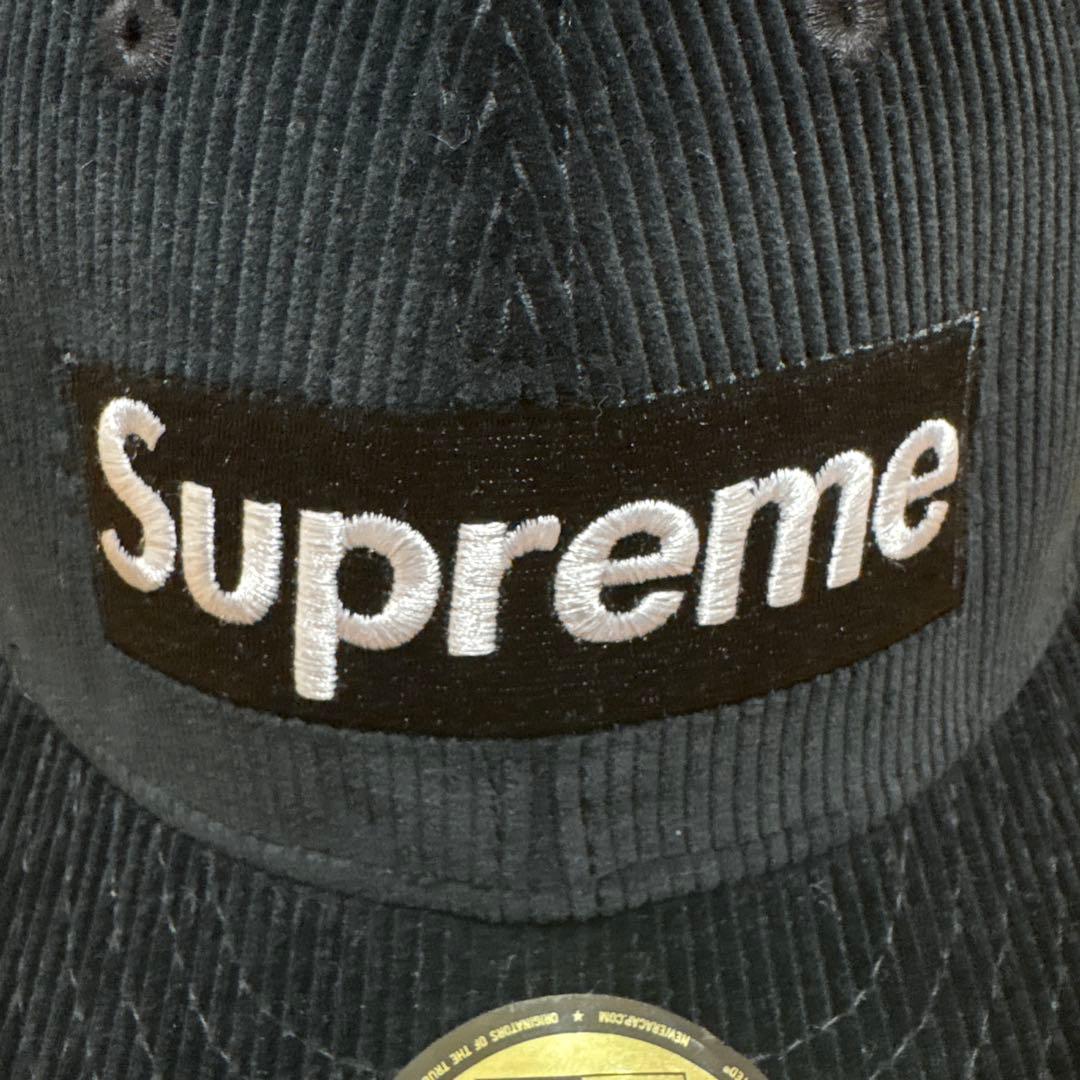 supreme 15FW コーデュロイ ボックスロゴ キャップ　ニューエラ